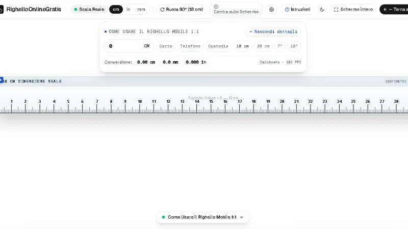 Esiste un righello online? Come funziona lo strumento di misura virtuale 1:1